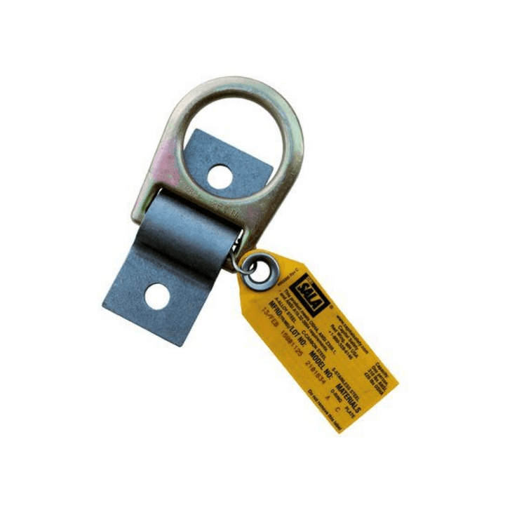 Anillo en D 3M™ DBI-SALA® con placa de anclaje - Placa de acero en bruto con anillo en D de acero galvanizado
