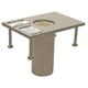 Flush-mount Stainless Steel Cast-in Fixed Davit Base