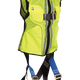 Hi-Vis Lime Construction-grade Vest with 1D Standard Non-belted Full Body Harness