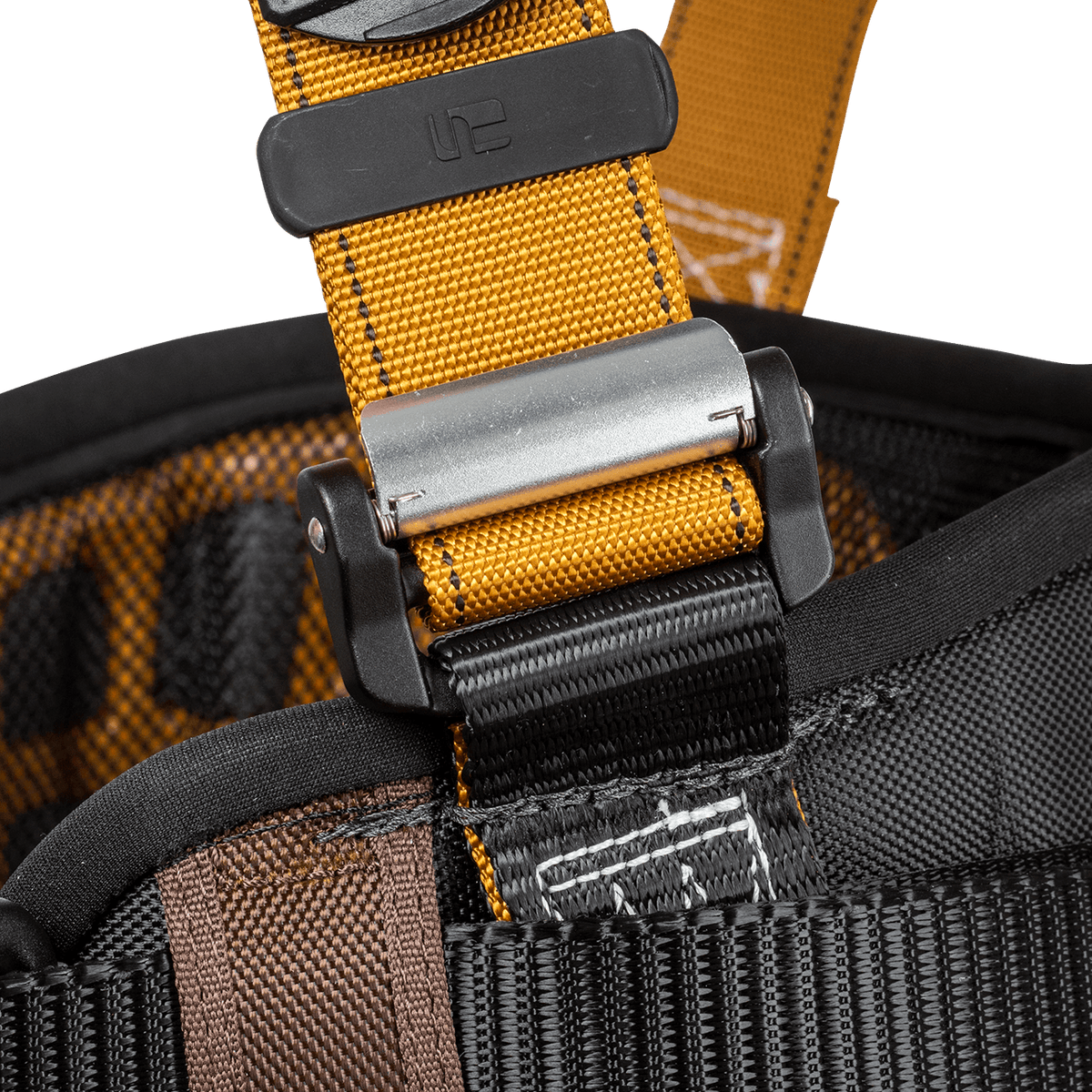 Construction Belted Full Body Harness, Tongue Buckle Leg Adjustment - imagen 2