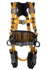 Construction Belted Full Body Harness, Tongue Buckle Leg Adjustment