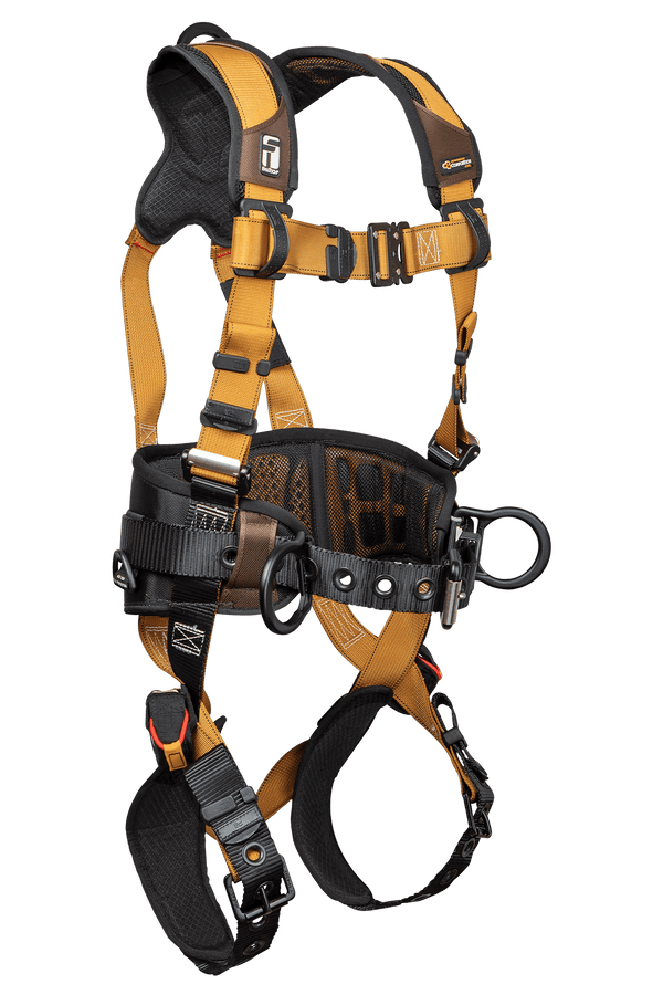 Construction Belted Full Body Harness, Tongue Buckle Leg Adjustment
