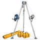 11' Confined Space Tripod System with 60' Galvanized Steel SRL-R and Personnel Winch
