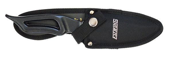 Estwing® 4" and 6" Fixed Blade Steel Tanto Knife– Estwing’s Tanto Knife is the ultimate in durability and design. Styled after japanese swords, it has a dagger like design. It is also lightweight and easy to carry. The Tanto is forged in one piece of U.S. steel, with hand sharpened edges and an outdoor powder coated hilt. The double beveled blade makes it easy to sharpen. The Tanto knife is available in the 4" or 6" blade and comes with a high quality nylon sheath. – Now available at MTN Shop US.