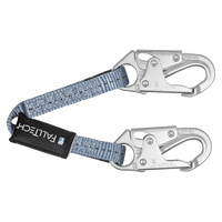 2' Web Restraint Lanyard, Fixed-length with Steel Snap Hooks
