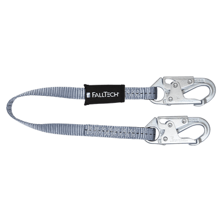 3' Web Restraint Lanyard, Fixed-length with Steel Snap Hooks