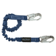4½' to 6' ElasTech® Energy Absorbing Lanyard, Single-leg with Aluminum Snap Hooks