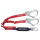 6' Ironman® 12' free fall Elasticated Energy Absorbing Lanyard, Double-leg with Aluminum Connectors