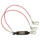 6' Leading Edge Cable Energy Absorbing Lanyard, Double-leg with Steel Snap Hooks