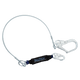 6' ViewPack® Coated Cable Energy Absorbing Lanyard, Single-leg with Steel Connectors