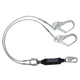 6' ViewPack® Coated Cable Energy Absorbing Lanyard, Double-leg with Steel Connectors