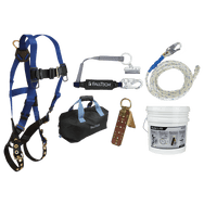 Kit de techador con anclaje reutilizable con bisagras