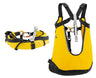 Petzl Thales Safety Chest Collar & Evacuation Triangle – The Petzl Thales safety chest collar and evacuation triangle with shoulder straps is engineered for use on helicopter evacuations, cable lift evacuations and rescue operations. The chest collar is used to secure an evacuee in emergency situations before evacuating with the triangle. Three hook and loop straps are used to quickly transition from the chest collar to the triangle configuration. Suspension with the Thales Triangle is more comfortable than
