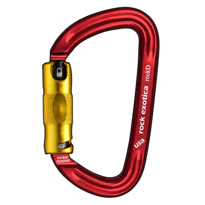 Rock Exotica rockD Twistlock Carabiner– The Twist-lock (2-stage) carabiner, is a quick-detachable alternative to a screwlock or 3-stage autolocker. Requiring only a twist in the sleeve to open. – Now available at MTN Shop US.