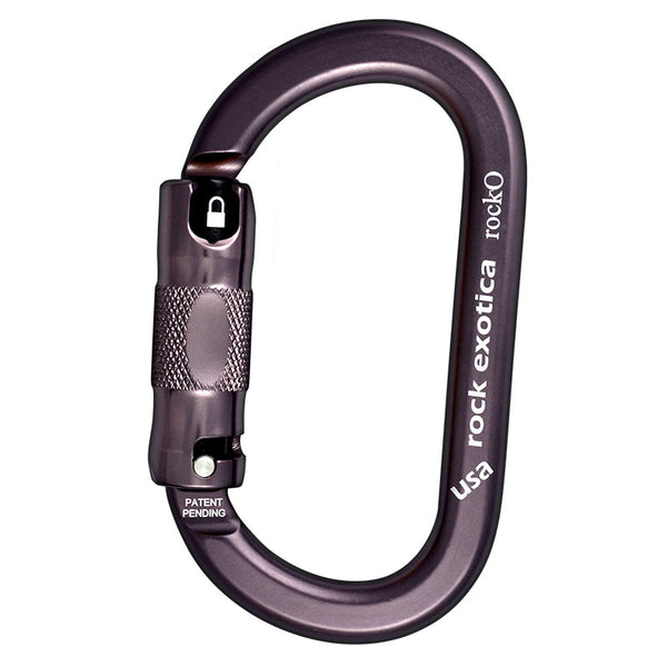 Rock Exotica rockO Auto-Lock Carabiner– The 3-stage Autocking carabiner features a pull-down and twist action. – Now available at MTN Shop US.