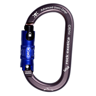 Rock Exotica rockO ORCA-Lock Carabiner– The ORCA is a unique gate system that lifts up and twists just like many traditional auto-locks, but can be set to remain in the unlocked position. – Now available at MTN Shop US.