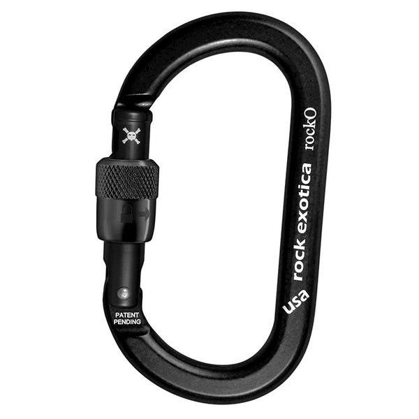 Rock Exotica rockO Screw-Lock Carabiner– The rockO Screw-Lock is a blend of the traditional oval and the rockD giving it more strength than the standard oval. – Now available at MTN Shop US.