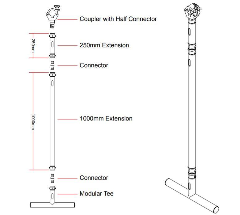 Doughty Clamp with Half Connector in modular rigging system - MTN Shop - imagen 3