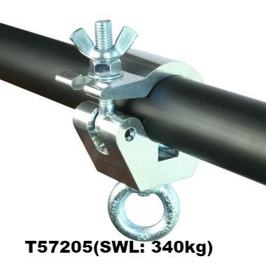 1.9''-2'' Diameter Doughty Eye Clamp (SWL: 750lbs; Silver) - MTN Shop 
