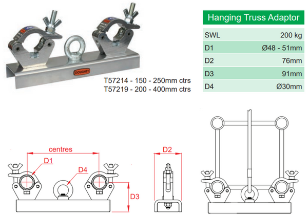 Doughty Hanging Truss Adaptors Spec - MTN Shop