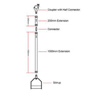 How to use Doughty Modular Drop Arm Stirrup (Aluminum) - MTN Shop - imagen 3