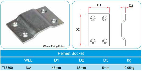 Doughty Scenery Fixing- Pelmet Socket- 68mm x 45mm- MTN Shop EU