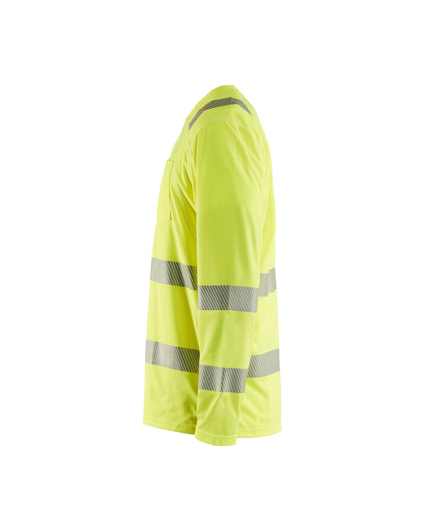 Blaklader Hi Vis Long Sleeve T Shirt– The long-awaited Blaklader hi-vis mesh vest is here at last. Built like the rest of our garments the quality is unrivalled in the vest arena. The contrast with black fabric allows you to work at your best while keeping the garment clean and visible as long as possible. – Now available at MTN Shop US.