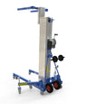 Kuzar Industrial Lifter 300kg/7.3m with 100kg Counter Weight & Basket - HAMMER 73CW– Kuzar lifter 300KG- a robust industrial stacker with Counter Weight basket and 100kg of weight included. Made in Spain, the HAMMER 73CW Lifter has been designed for vertically lifting loads, and horizontal movements with the load lifted at minimum height. This stacker with an impressive 300kg capacity has high-quality wheels for easy movement and a powerful winch for efficient lifting whilst remaining compact and agile. Com