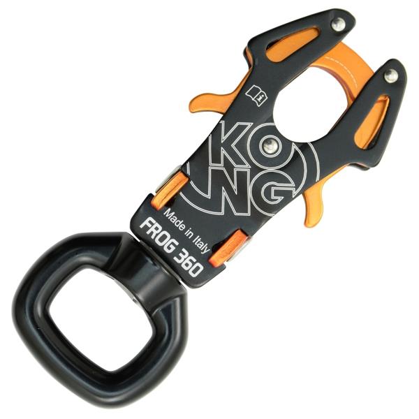 Kong Frog 360 "Textile Friendly" Swivel– The Kong Frog 360 combines the popular FROG connector a smooth, textile friendly swivel. The connector can connect directly to textiles and allow for no-twisting lanyards. The innovatively engineered closing system of the gates allows a quick and safe directional connection. – Now available at MTN Shop US.