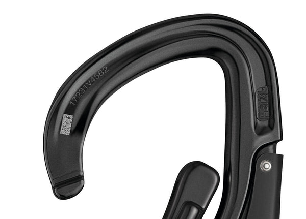 Petzl EASYHOOK OPEN Gated Connector (Black) - Keylock System