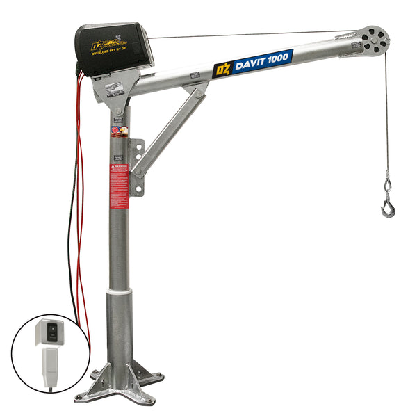 OZ Lifting Steel Davit Cranes– The Steel Davit Crane from OZ Lifting has 360 degree rotation and is available with lifting capacities of 500lbs, 1000lbs and 2500lbs. The zinc-plated davit crane has 4 different height adjustments for flexibility of use. The crane comes with a manual winch as standard which includes a power drill adapter. There are also AC and DC electric winch options. – Now available at MTN Shop US.
