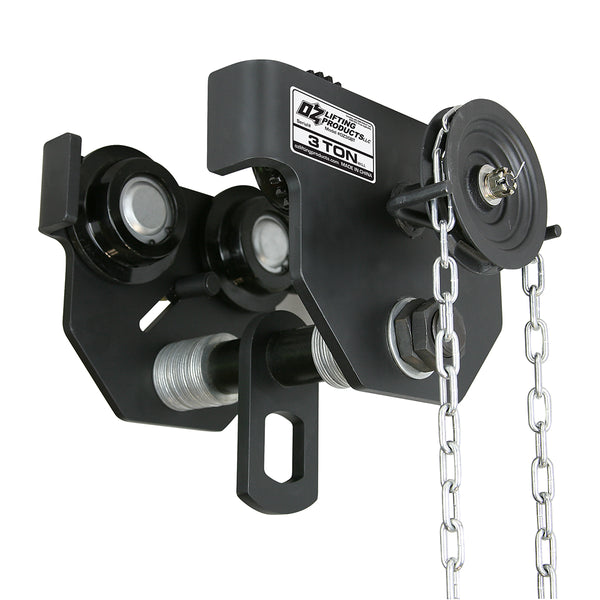 OZ Lifting Geared Beam Trolley– The Oz Lifting geared beam trolley is designed for use with manual or powered hoists to shift loads across a lateral plane with gearing for positive load positioning. The trolley is available with lifting capacities ranging from 1 ton to 30 tons. The trolley has a lightweight and robust construction that is both maneuverable and durable. – Now available at MTN Shop US.