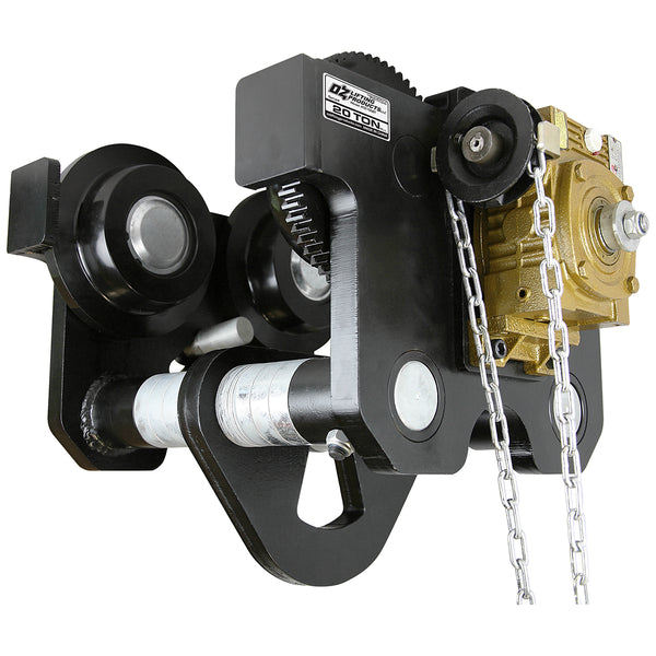 OZ Lifting Geared Beam Trolley– The Oz Lifting geared beam trolley is designed for use with manual or powered hoists to shift loads across a lateral plane with gearing for positive load positioning. The trolley is available with lifting capacities ranging from 1 ton to 30 tons. The trolley has a lightweight and robust construction that is both maneuverable and durable. – Now available at MTN Shop US.