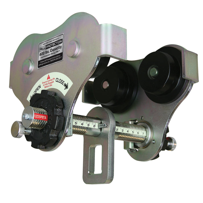 OZ Lifting USA Push Beam Trolley with Fall Protection