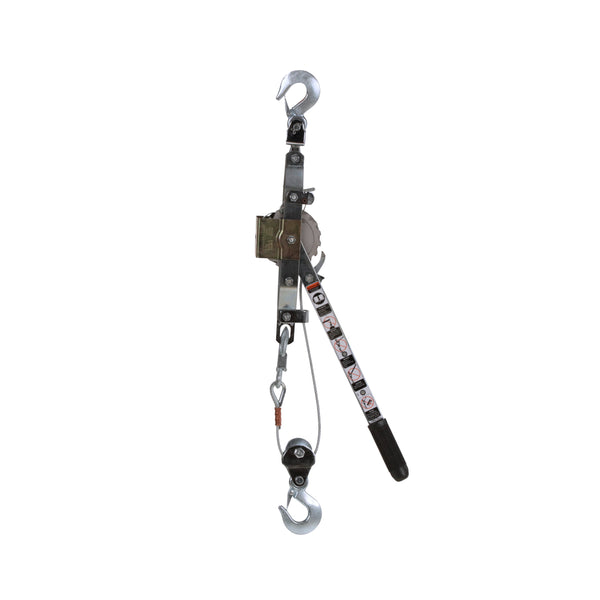 AMH Cable Puller (1700/3400 Lb, 20/10 Ft) / (1000/2000 Lb, 15/7.5 Ft)– AMH Cable Puller 1000/2000 Lb, 15/7.5 Ft (C3400 model) features a 3-hook design that allows for 1 or 2 part rigging, providing users with a choice of capacity and lift. The galvanized aircraft quality wire rope, stainless springs, and plated external parts offer excellent resistance to corrosion. – Now available at MTN Shop US.