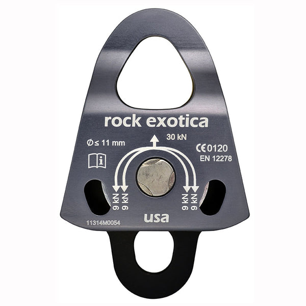 Rock Exotica Mini Machine Double Pulley– The Machined Mini and Rescue Pulleys are designed and manufactured like no other pulley in the world. – Now available at MTN Shop US.
