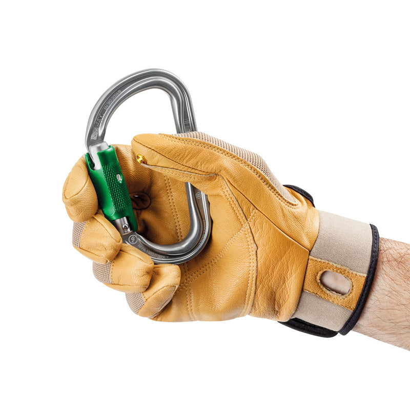 Petzl  Am’D PIN-LOCK Carabiner - Unlocking Pin Installed On Glove - imagen 3