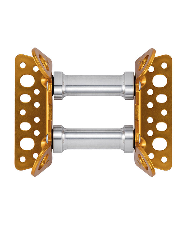 Petzl Roller Coaster Rope Protector for Moving Rope – The Petzl Roller Coaster is a rope protector on bearings that is designed to ensure the smooth movement and protection ropes. The Roller Coaster prevents abrasion of the rope. The device is reversible, it has a flat side and an angled side for use on different types of surfaces. There are a number of connection holes so you can use a range of different connection methods. More than one module can be used at a time for extra adaptation to different terrai