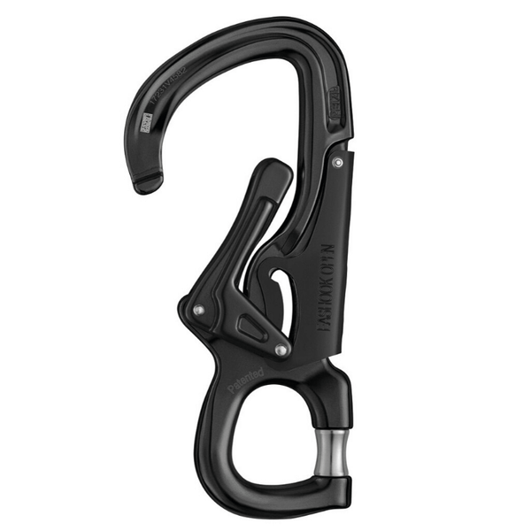 Petzl EASYHOOK OPEN Gated Connector (Black) - H Cross-Section