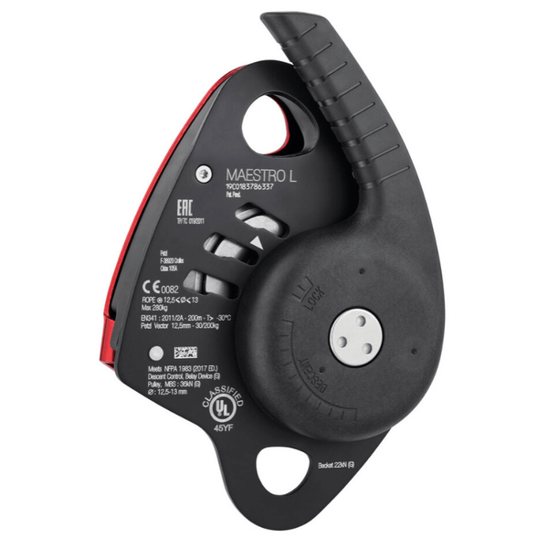 Petzl MAESTRO® L Descender/Belay Device - Rear View