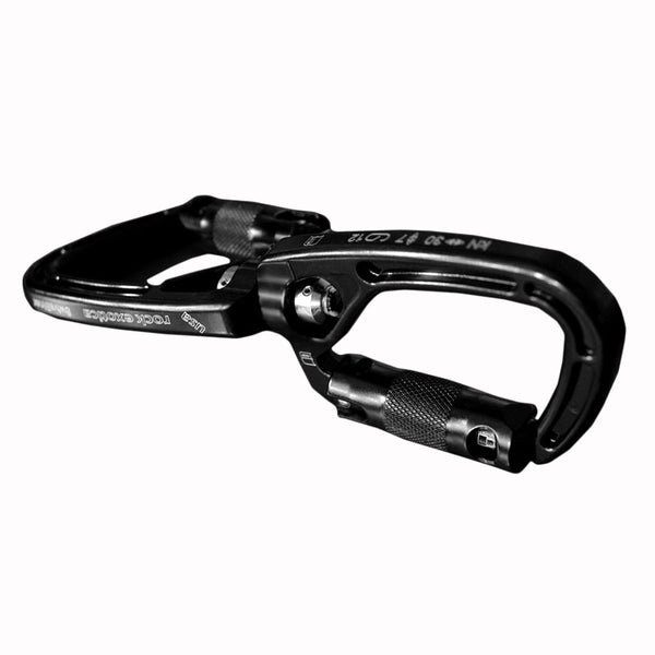 Rock Exotica SwivaBiner (Auto-Lock) – The SwivaBiner features a high-strength bushing that will withstand greater abuse than a bearing. – Now available at MTN Shop US.