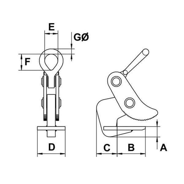 Camlok™ CH Heavy-Duty Horizontal Plate Clamp– Camlock CH Heavy-Duty Horizontal Plate Clamps must always be used in pairs and can be used on all types of materials in plate form, providing the plate can withstand the forces imposed. Standard CH clamps are supplied with smooth jaws. The CH Clamps are made for loading process machines and to lift and transport sheet steel plates in the horizontal position. – Now available at MTN Shop US.