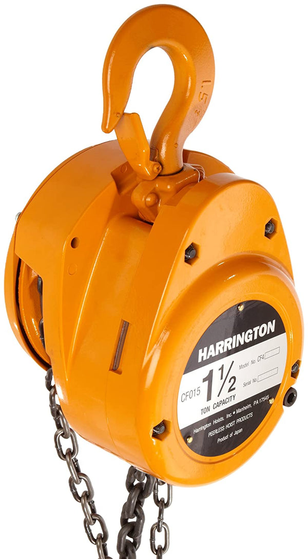 Harrington Hoist: CF Hand Chain Hoist 0.5-5 Ton– These Harrington hoists are the economical and practical choice for efficient, trouble-free service. The CF model is a long-lasting construction grade hoist – Now available at MTN Shop US.