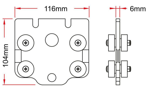Doughty Theatre Curtain Track (Six Track) Master Runner