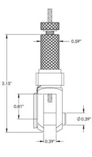 Griplock - Grip for 3/32" & 1/8" cable with locking pin - imagen 2