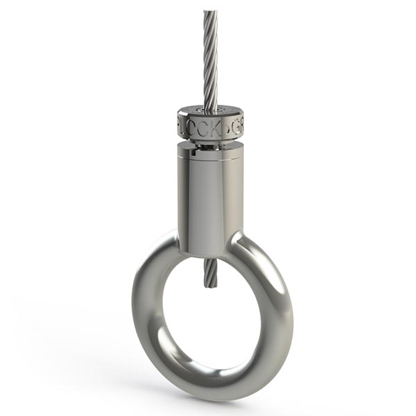 Griplock - Silver Grip for 3/32" & 1/8" Cable (Hook&Ring)