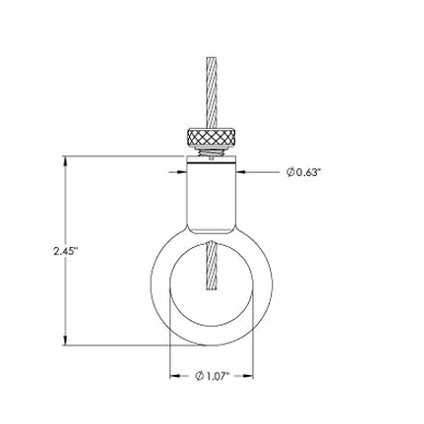 Griplock - Grip for 3/32" & 1/8" Cable (Hook&Ring) Size - imagen 2