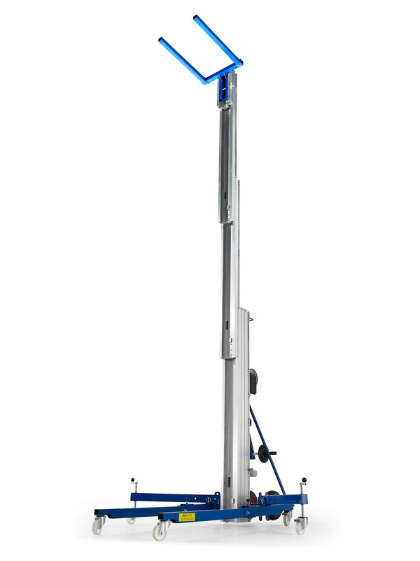 Kuzar Industrial Lifter 300kg/7.3m - HAMMER 73– Made in Spain, this highly affordable heavy-duty stacker is incorporated with an Inertia Brake System. It has high-quality wheels and a powerful winch for efficient lifting. – Now available at MTN Shop US.