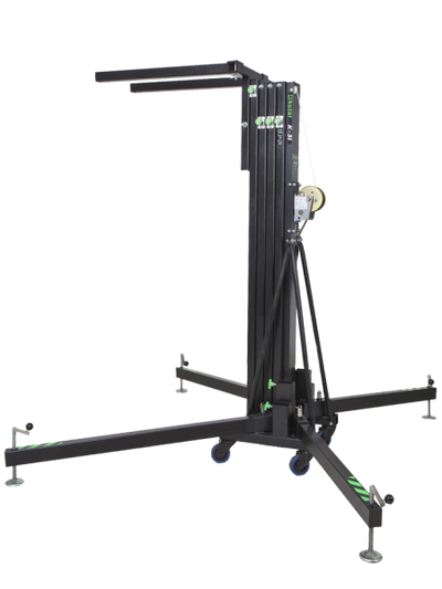 Kuzar Tower Lift K-31; Bring Audio Systems Line Array PA Higher