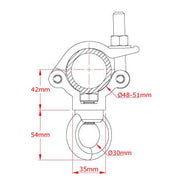 Lightweight Doughty Eye Clamp- ⌀1.9''- 2'' - Specifications - MTN Shop - imagen 4